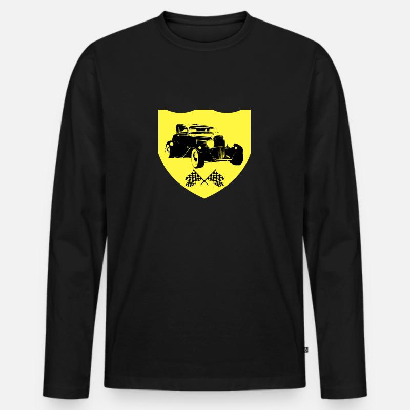 Auto - Männer Premium Bio Langarmshirt - Schwarz