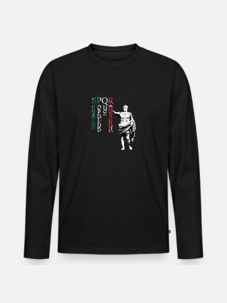 Julius says - Männer Premium Bio Langarmshirt - Schwarz