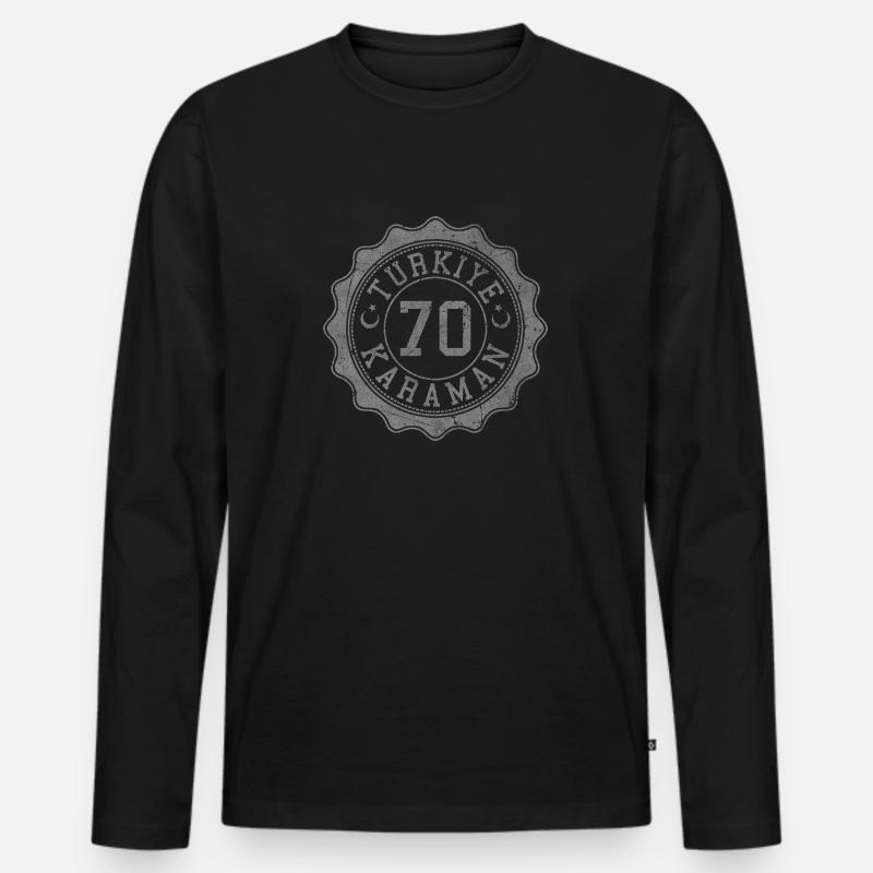Karaman - Männer Premium Bio Langarmshirt - Schwarz
