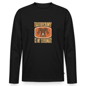 Taxidermy Is My Soulmate - Men's Premium Organic Long Sleeve Shirt - black - Front - Nico (187cm)