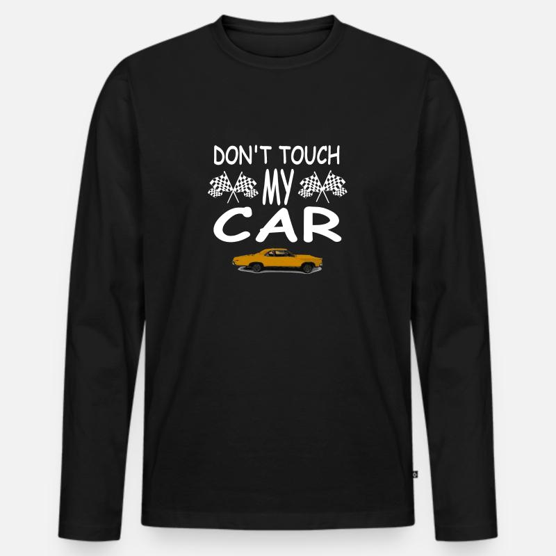 Auto - Männer Premium Bio Langarmshirt - Schwarz