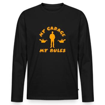 Garage - Men's Premium Organic Long Sleeve Shirt - black - Front - Nico (187cm)