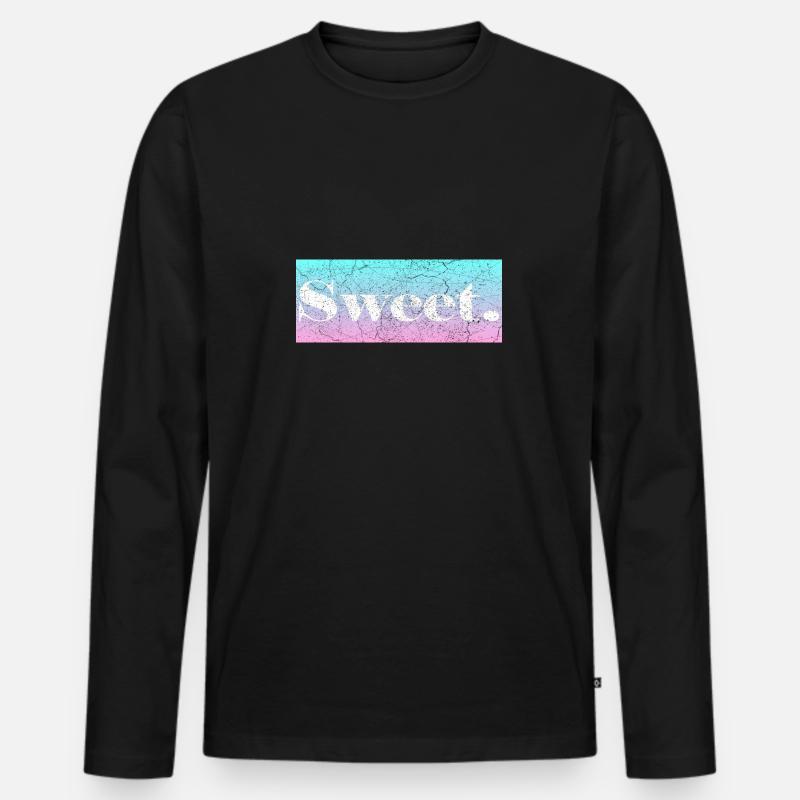 Sweet - Männer Premium Bio Langarmshirt - Schwarz