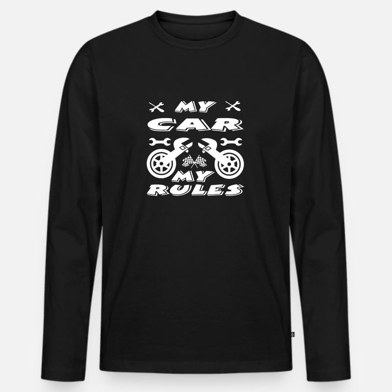 Auto - Männer Premium Bio Langarmshirt - Schwarz