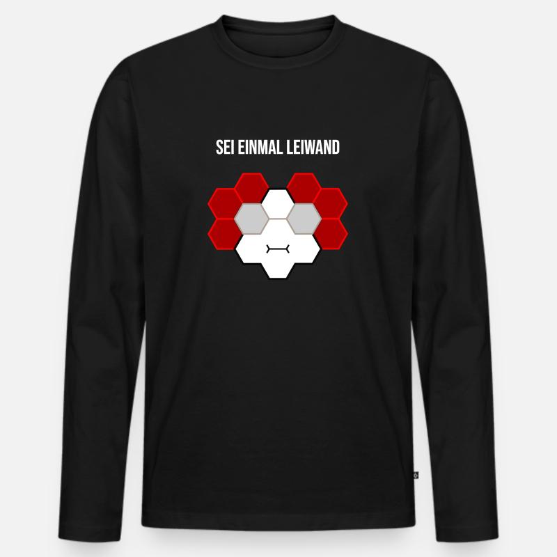 Sei einmal leiwand - Männer Premium Bio Langarmshirt - Schwarz
