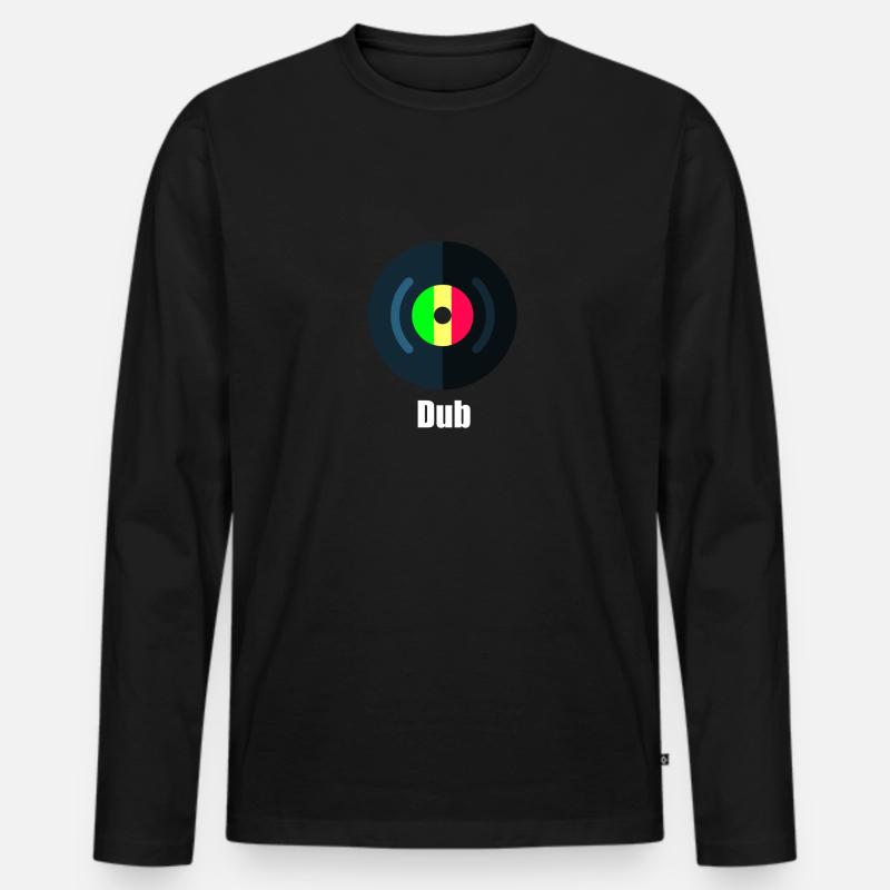 Dub - Männer Premium Bio Langarmshirt - Schwarz