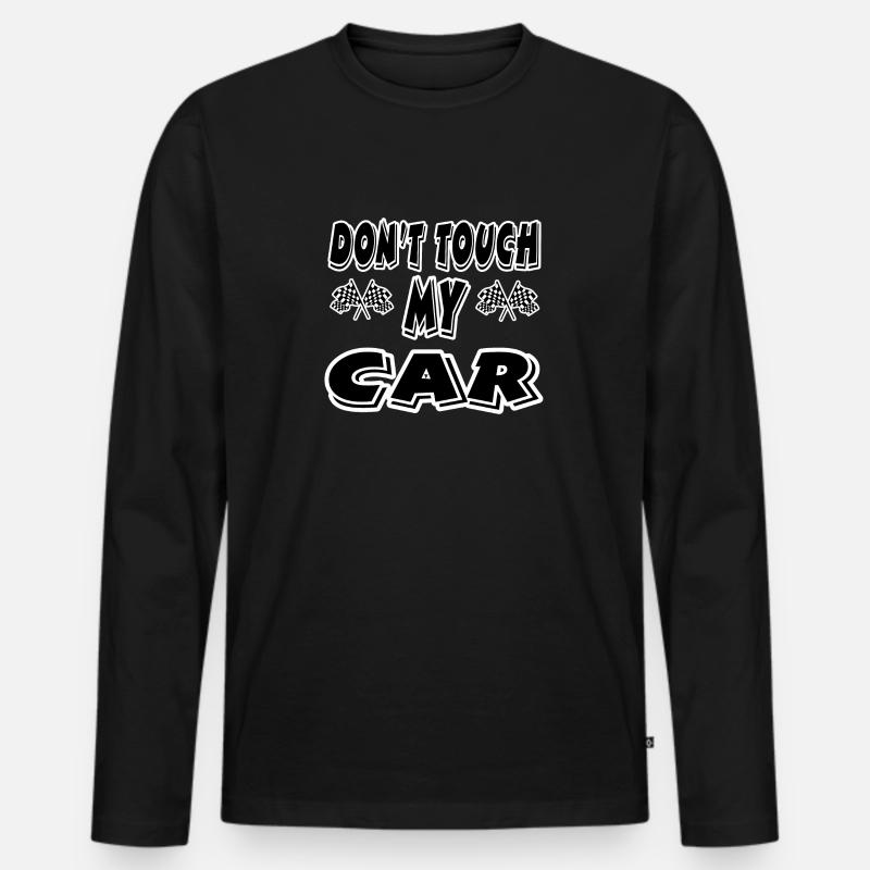Auto - Männer Premium Bio Langarmshirt - Schwarz