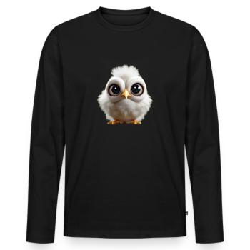 small chick - Men's Premium Organic Long Sleeve Shirt - black - Front - Nico (187cm)