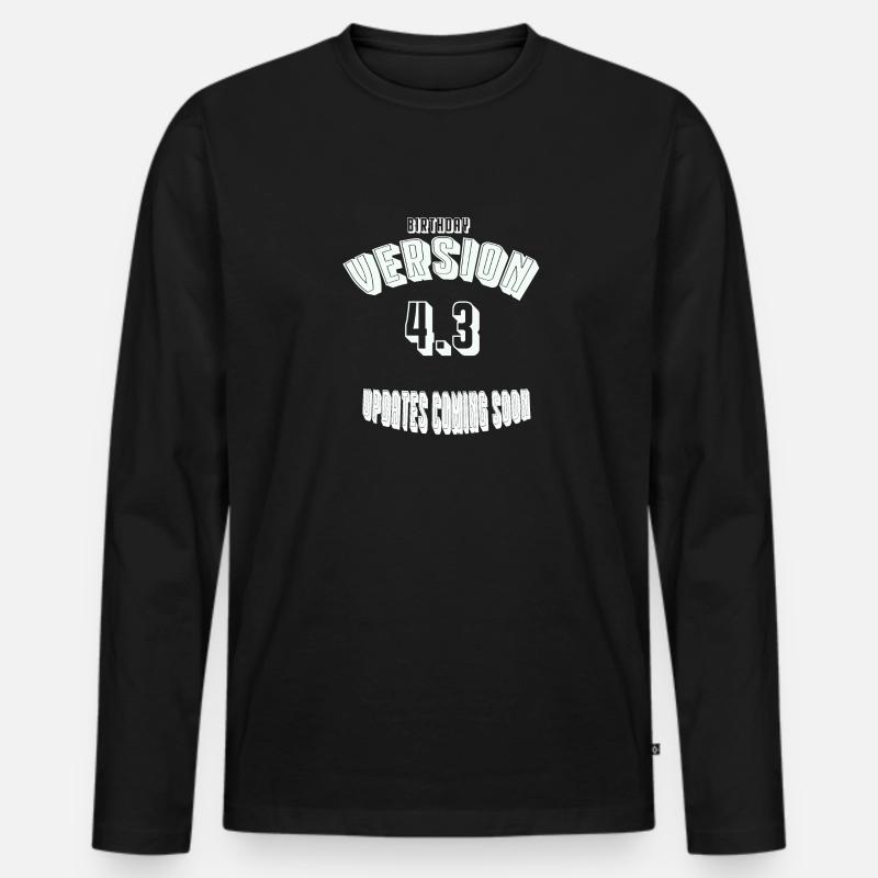 Birthday43 - Männer Premium Bio Langarmshirt - Schwarz