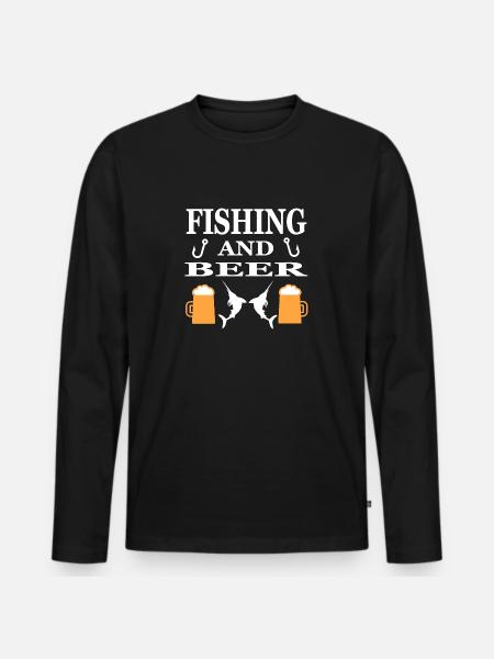 Angling - Men's Premium Organic Long Sleeve Shirt - black