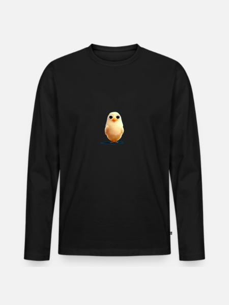 Cute kissing - Men's Premium Organic Long Sleeve Shirt - black