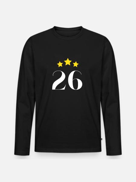 26th Anniversary Starred - Men's Premium Organic Long Sleeve Shirt - black