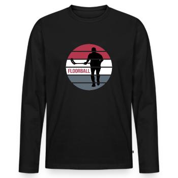 floorball floorball floorball season bandy - Men's Premium Organic Long Sleeve Shirt - black - Front - Nico (187cm)