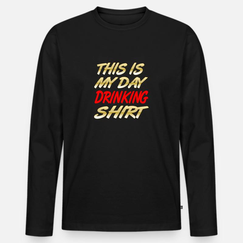 Bier - Männer Premium Bio Langarmshirt - Schwarz