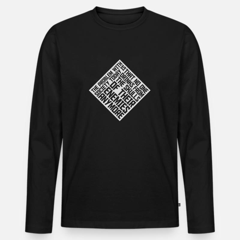 drinks from enemies skulls - Men's Premium Organic Long Sleeve Shirt - black