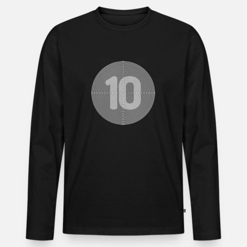 10 - Männer Premium Bio Langarmshirt - Schwarz