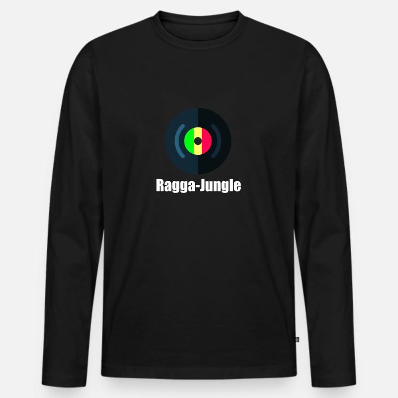 Ragga-Jungle - Männer Premium Bio Langarmshirt - Schwarz
