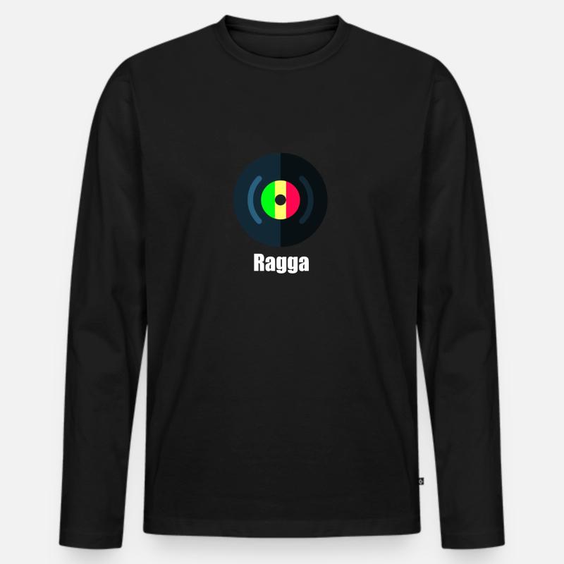 Ragga - Männer Premium Bio Langarmshirt - Schwarz