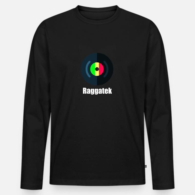 Raggatek - Männer Premium Bio Langarmshirt - Schwarz