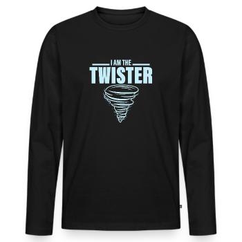 Je suis le météorologue météorologue de météorologie Twister - T-shirt manches longues Premium bio Homme - noir - Devant - Nico (187cm)