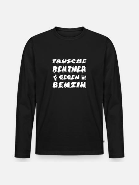 Auto - Männer Premium Bio Langarmshirt - Schwarz