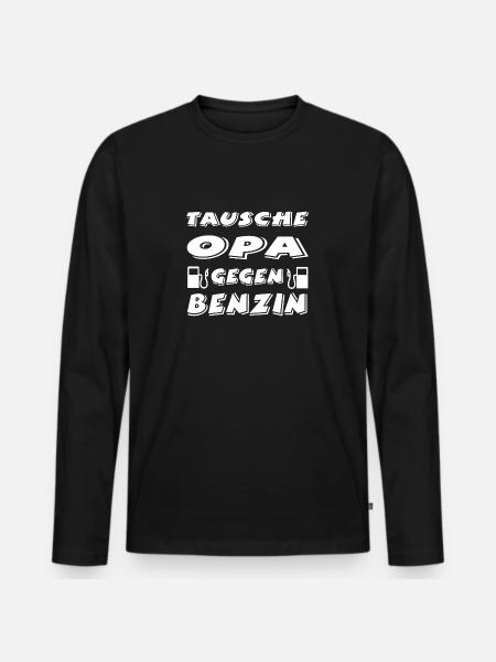 Auto - Männer Premium Bio Langarmshirt - Schwarz