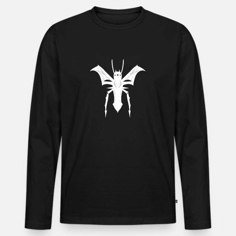 Fliegende Spinne - Männer Premium Bio Langarmshirt - Schwarz