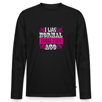 mummy - Men's Premium Organic Long Sleeve Shirt - black - Front - Nico (187cm)