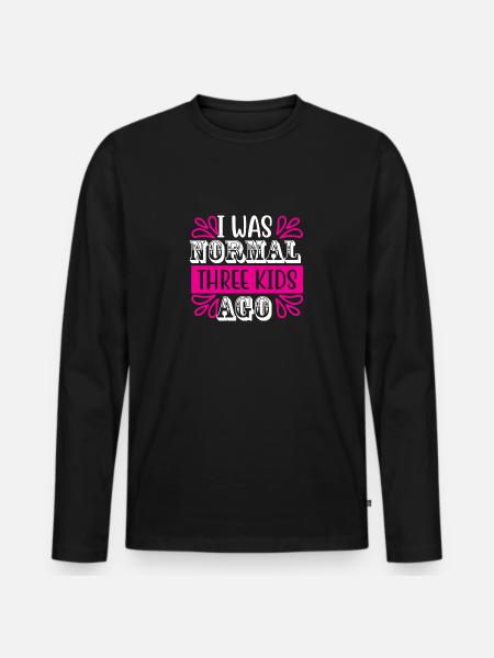 mummy - Men's Premium Organic Long Sleeve Shirt - black