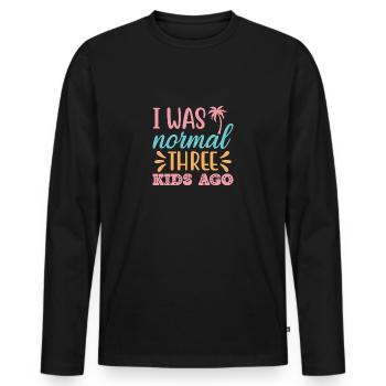 mummy - Men's Premium Organic Long Sleeve Shirt - black - Front - Nico (187cm)