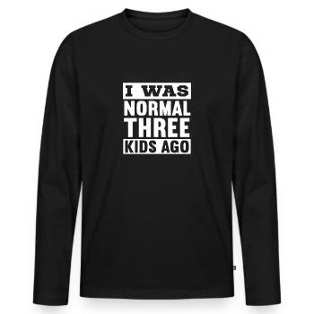 mummy - Men's Premium Organic Long Sleeve Shirt - black - Front - Nico (187cm)