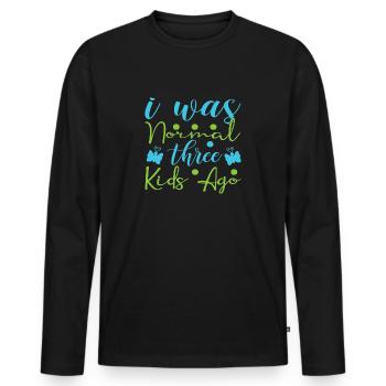 mummy - Men's Premium Organic Long Sleeve Shirt - black - Front - Nico (187cm)