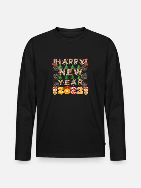 Christmas Approaching Merry Christmas - Men's Premium Organic Long Sleeve Shirt - black