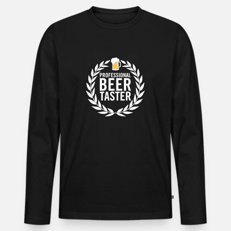 Professioneller Bierverkoster - Männer Premium Bio Langarmshirt - Schwarz