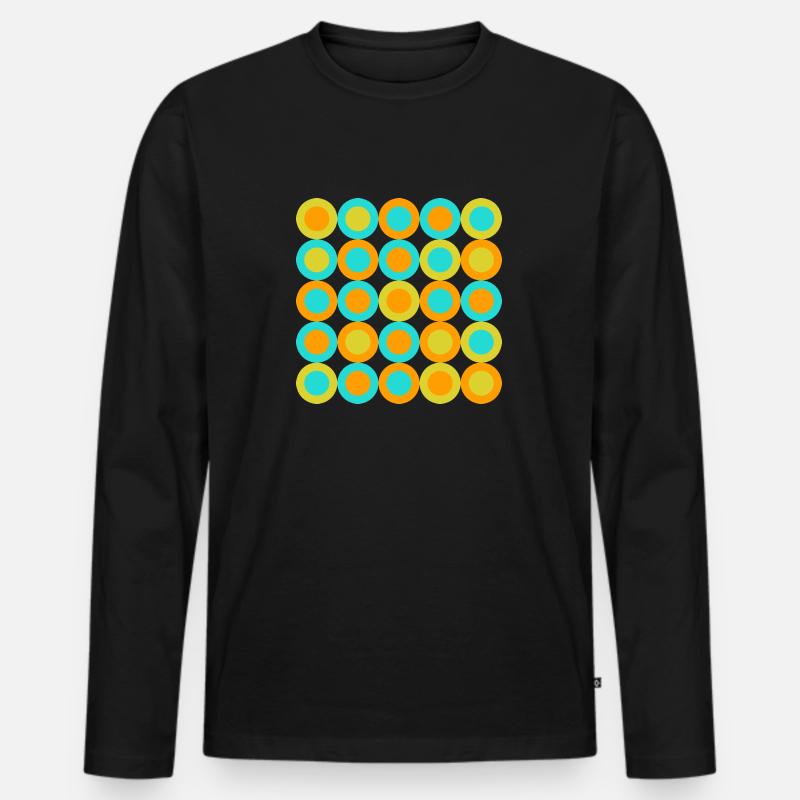 geometric pattern - Männer Premium Bio Langarmshirt - Schwarz