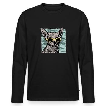 Ay Chihuahua - Men's Premium Organic Long Sleeve Shirt - black - Front - Nico (187cm)