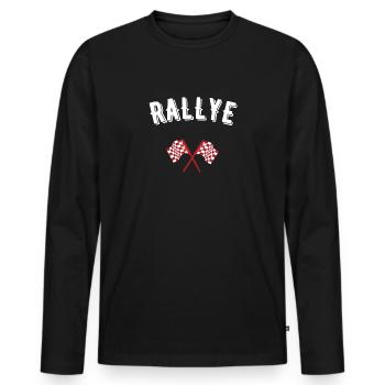 rallye - T-shirt manches longues Premium bio Homme - noir - Devant - Nico (187cm)