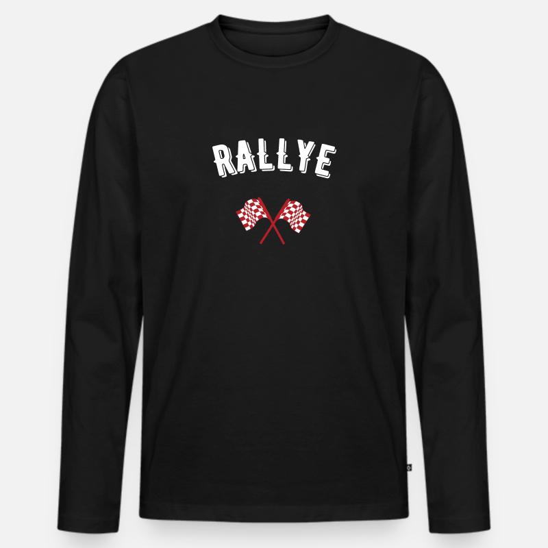 Rallye - Männer Premium Bio Langarmshirt - Schwarz