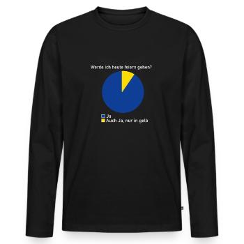 Feiern Party Geschenk Geschenkidee Alkoholkonsum - Männer Premium Bio Langarmshirt - Schwarz - Vorne - Nico (187cm)