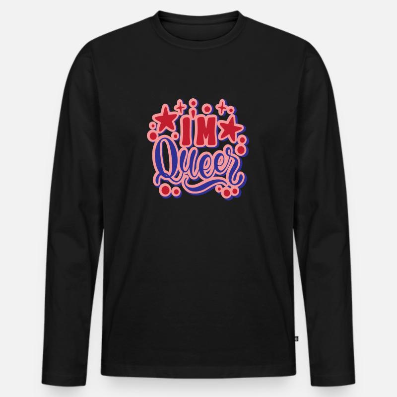 I´m Queer - Männer Premium Bio Langarmshirt - Schwarz