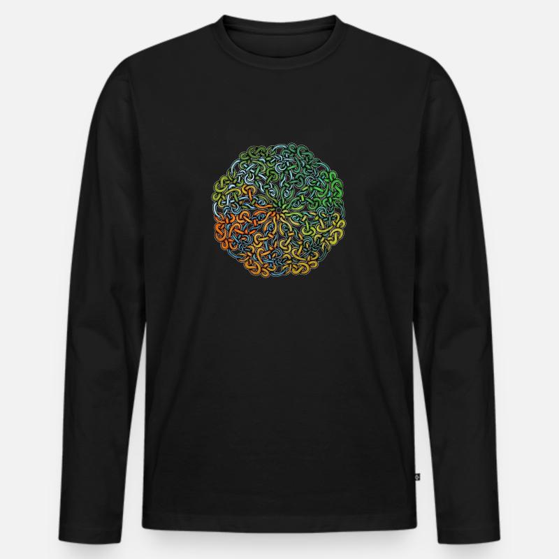 Bifröst Knotwork - Männer Premium Bio Langarmshirt - Schwarz
