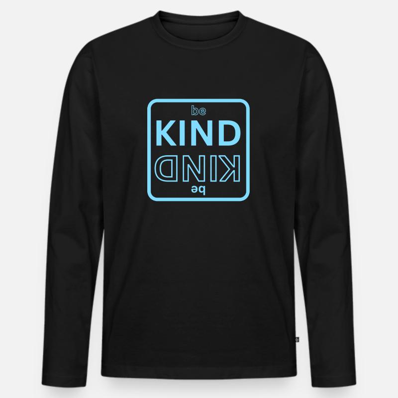 be KIND - Männer Premium Bio Langarmshirt - Schwarz