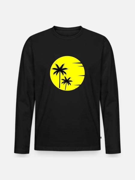 Sunset - Men's Premium Organic Long Sleeve Shirt - black