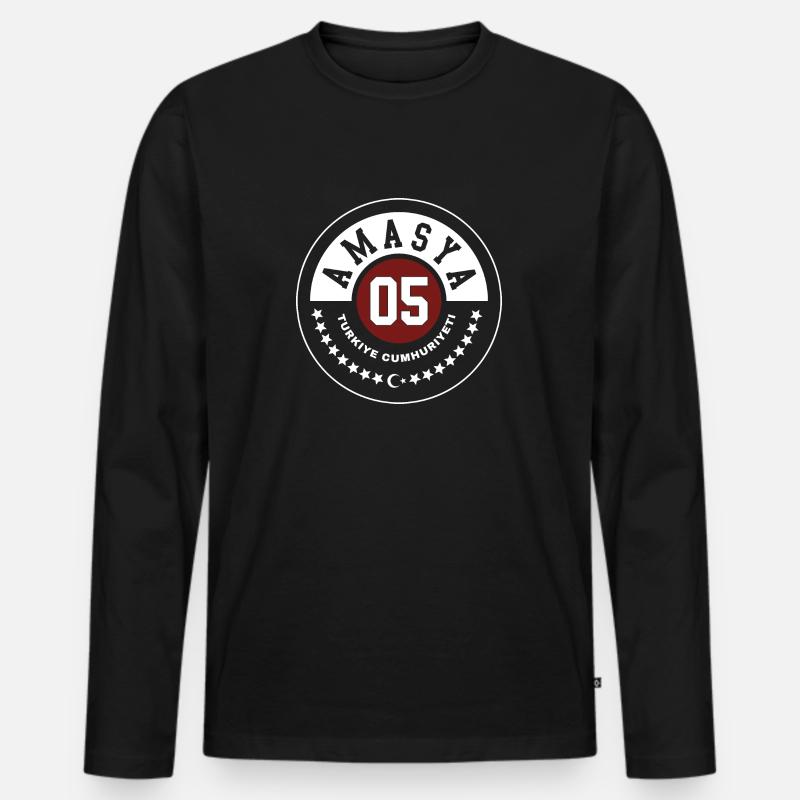 Amasya - Männer Premium Bio Langarmshirt - Schwarz