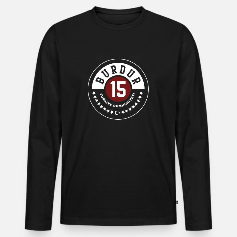 Burdur - Männer Premium Bio Langarmshirt - Schwarz