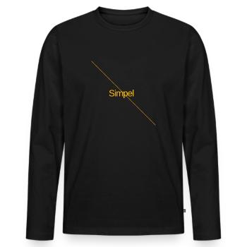 Simple - T-shirt manches longues Premium bio Homme - noir - Devant - Nico (187cm)