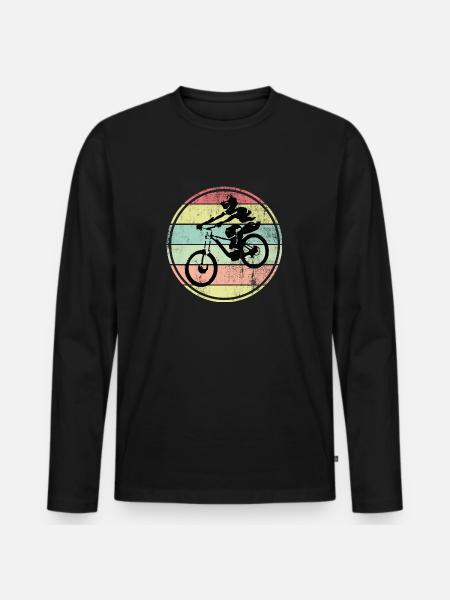Descente VTT - T-shirt manches longues Premium bio Homme - noir