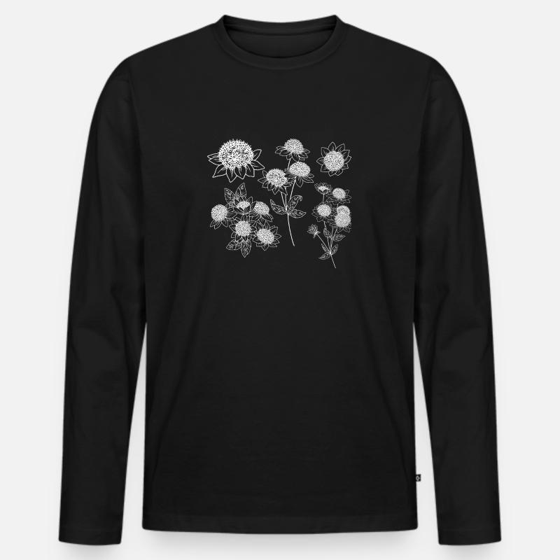 Astrantia maxima Blütengruppe - Männer Premium Bio Langarmshirt - Schwarz