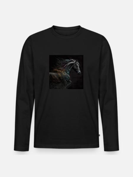 Fiery horse n°6 - Men's Premium Organic Long Sleeve Shirt - black