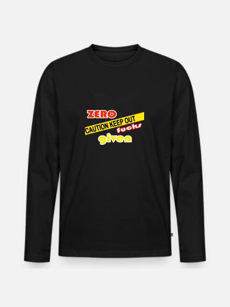 Zero fucks given - T-shirt manches longues Premium bio Homme - noir